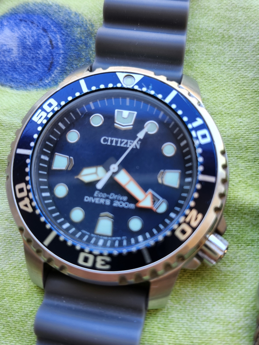 Citizen Promaster Eco-Drive Three Straps 200m Blue Steel Watch - Picture 4 of 12